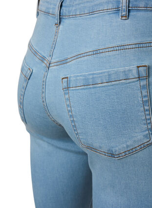 Ellen bootcut jeans med hög midja, Ex Lgt Blue, Packshot image number 3