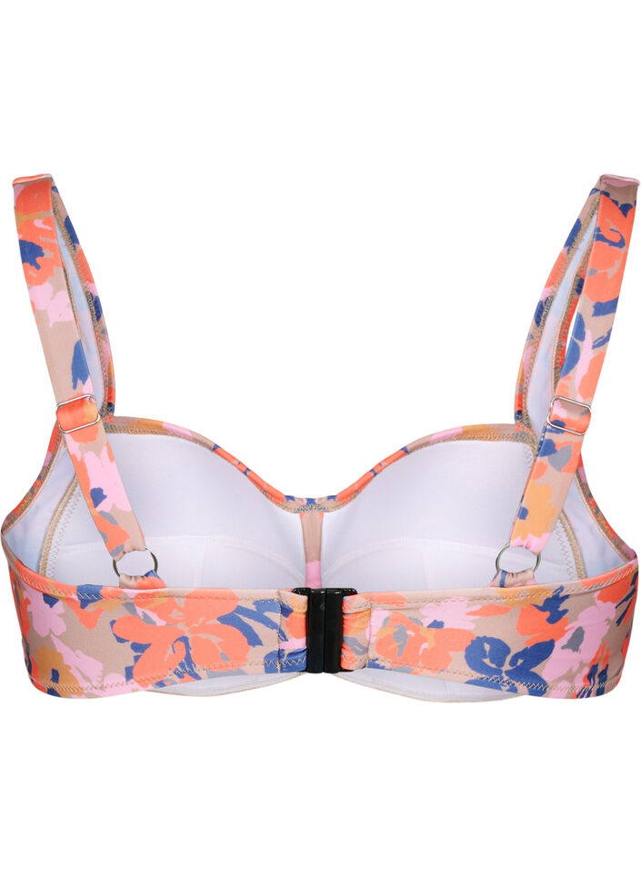 Bikinitopp med tryck, Retro Flower, Packshot image number 1