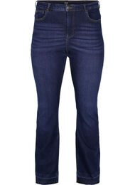 Ellen bootcut jeans med hög midja, Dark blue