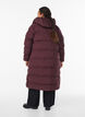 L&aring;ng puffervinterjacka med huva, M&ouml;rk Bordeaux, Model image number 1