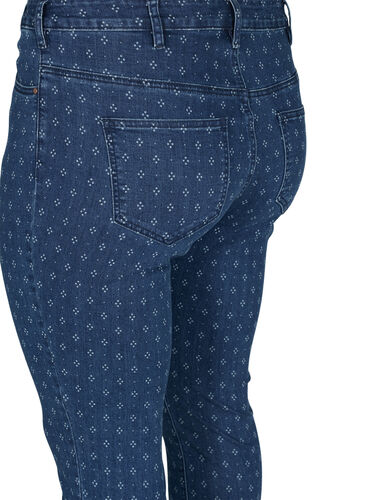 Amy jeans med super slim fit och tryck, Dark blue, Packshot image number 3