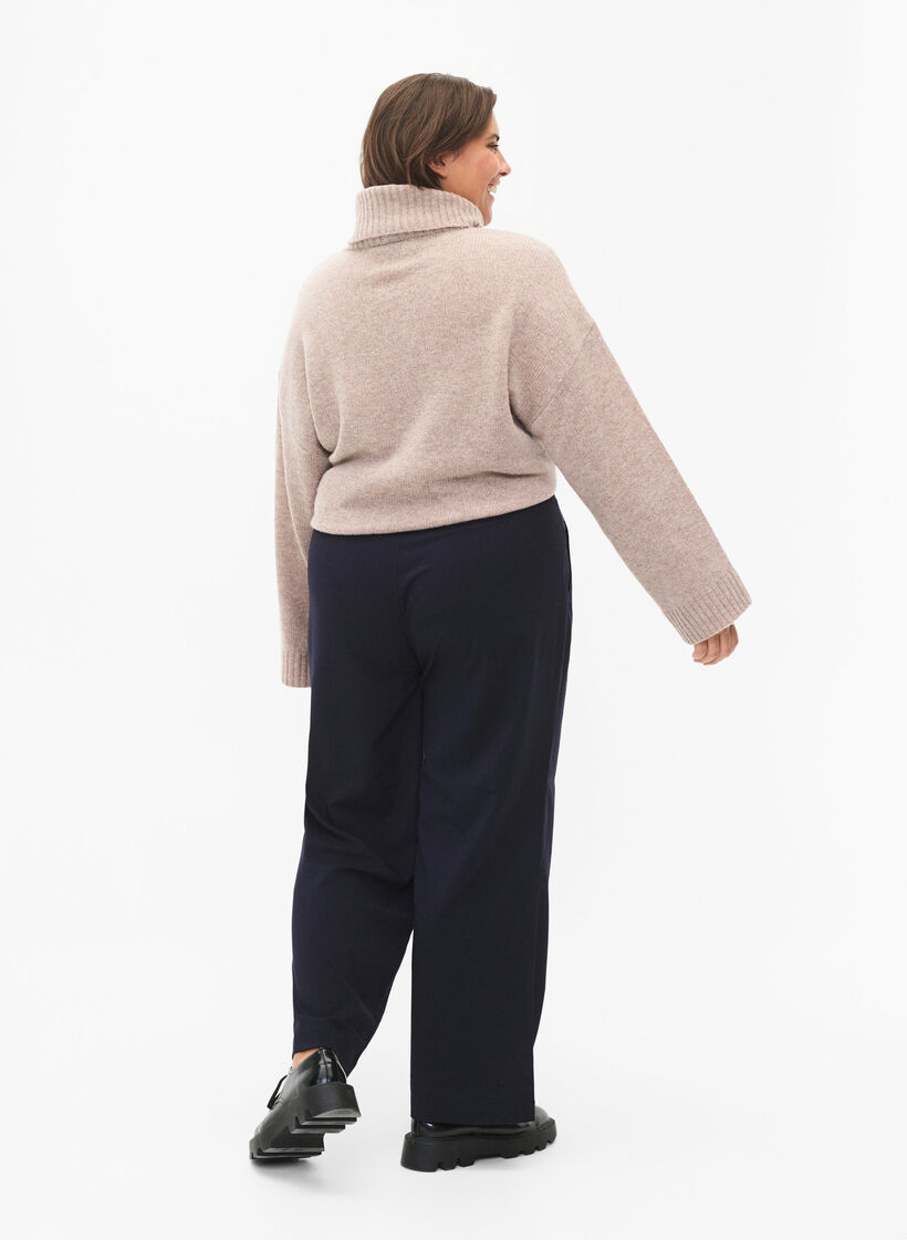 Klassiska byxor med rak passform, Night Sky, Model image number 1