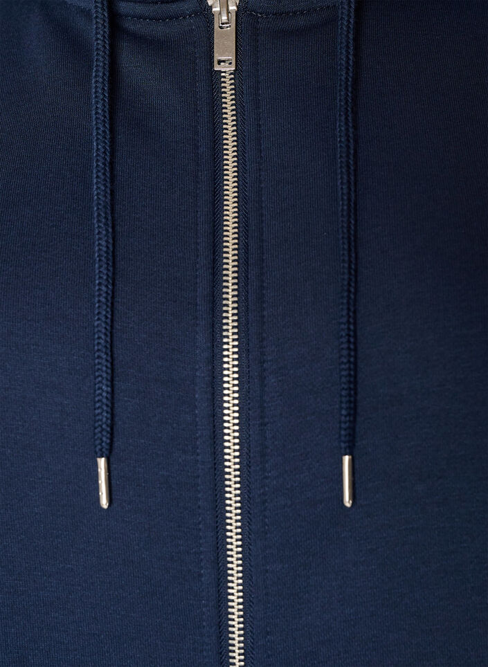 Huvtr&ouml;ja med dragkedja och fickor, Bl&aring;, Packshot image number 2
