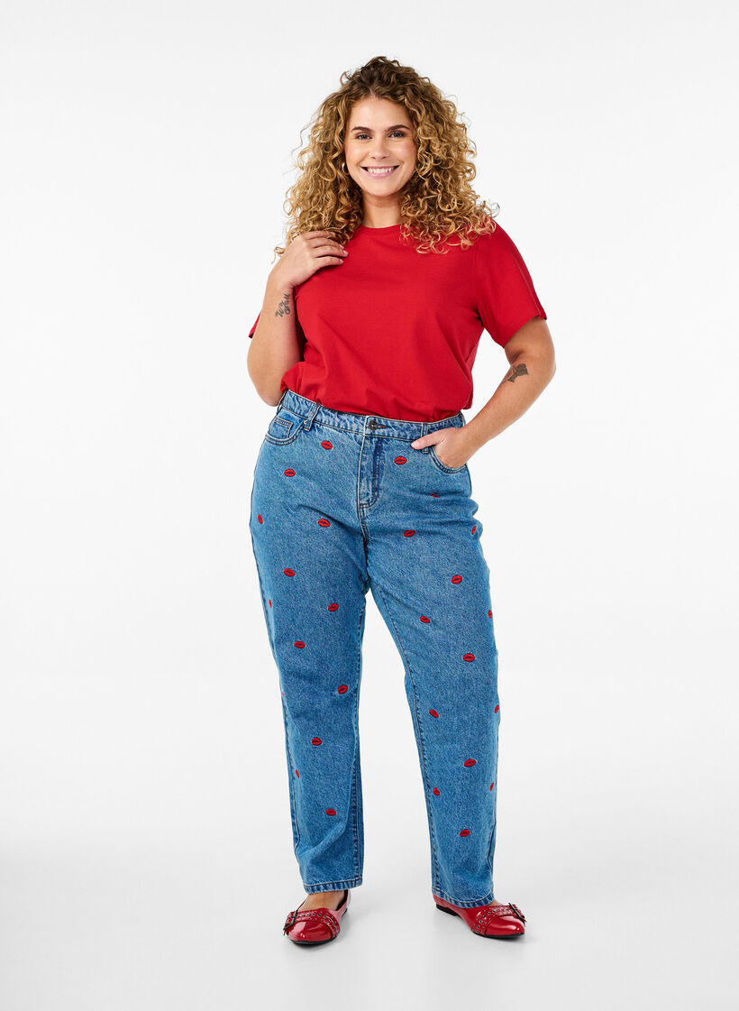 T-shirt i ekologisk bomull med rund halsringning, Salsa, Model image number 2