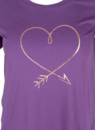 Kortärmad t-shirt med print, Majesty/R.G. Heart, Packshot image number 2
