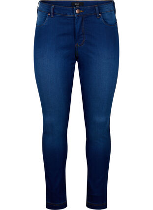 Viona jeans med normal midja, Blue Denim, Packshot image number 0