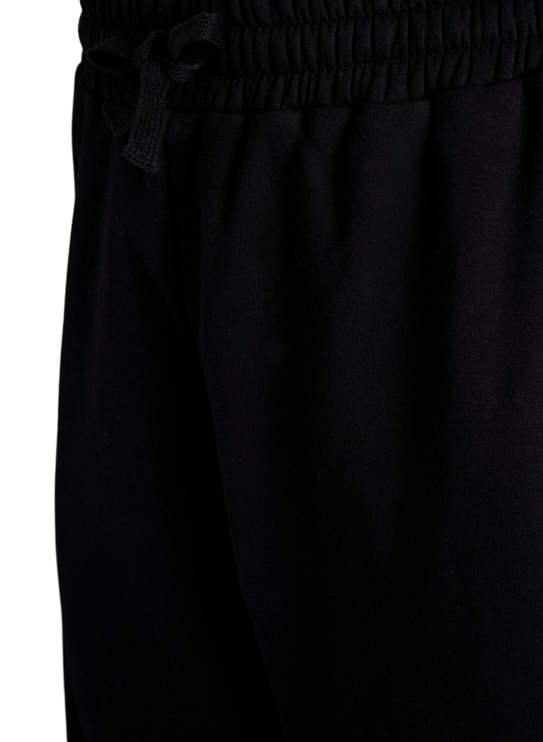 Zizzi Cargobyxor i mjukt sweatmaterial, Black, Packshot image number 2