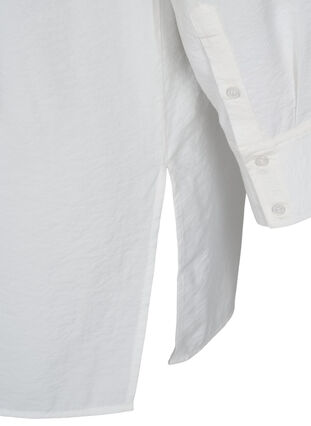 Viskostunika med knappar och fickor, White, Packshot image number 3
