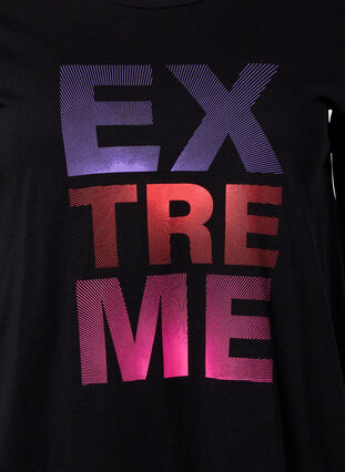  T-shirt till träning med print, Black w. Extreme, Packshot image number 2