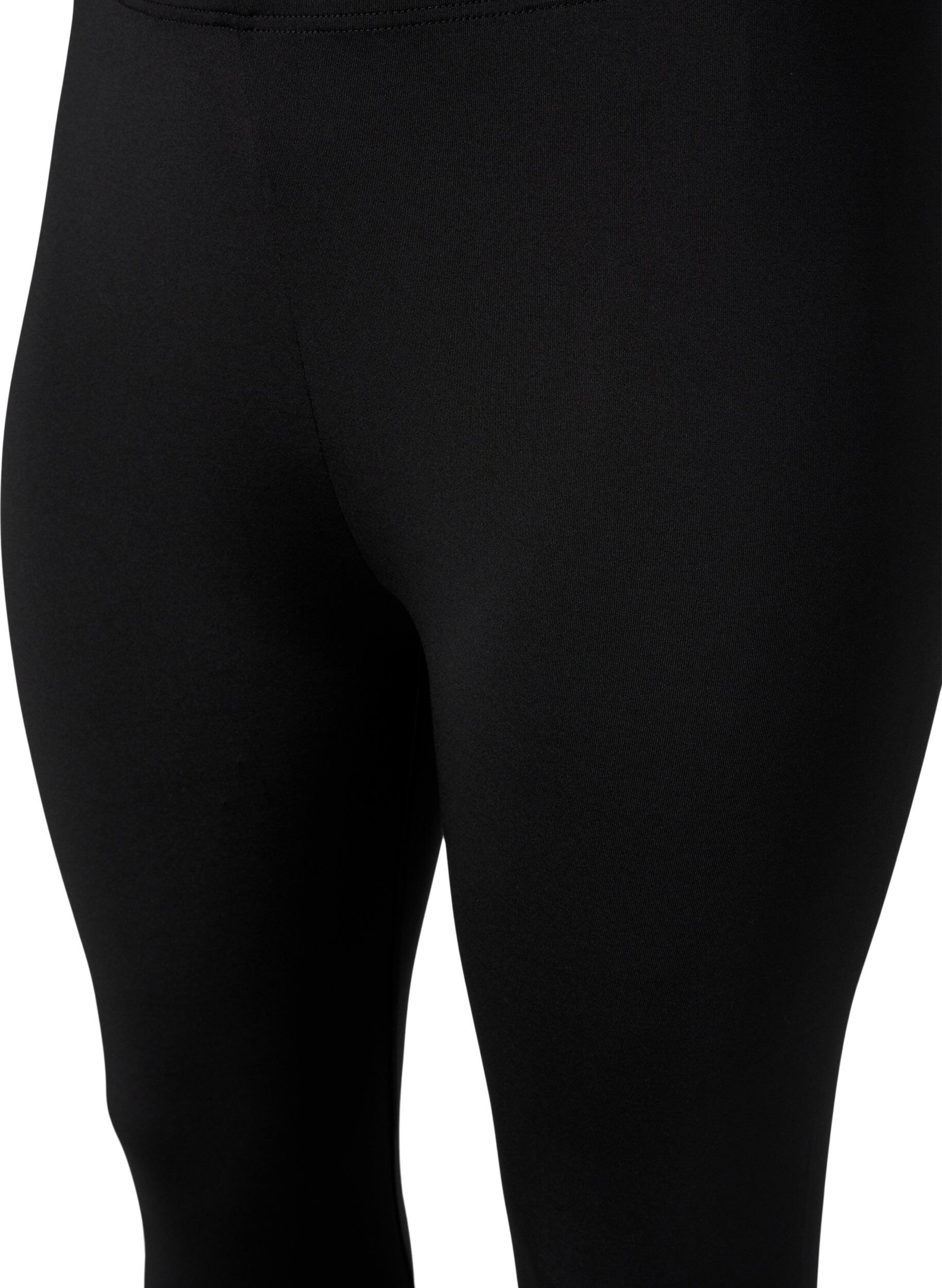 Zizzi 2-pack 3/4 leggings, Black / LEO AOP, Packshot image number 2