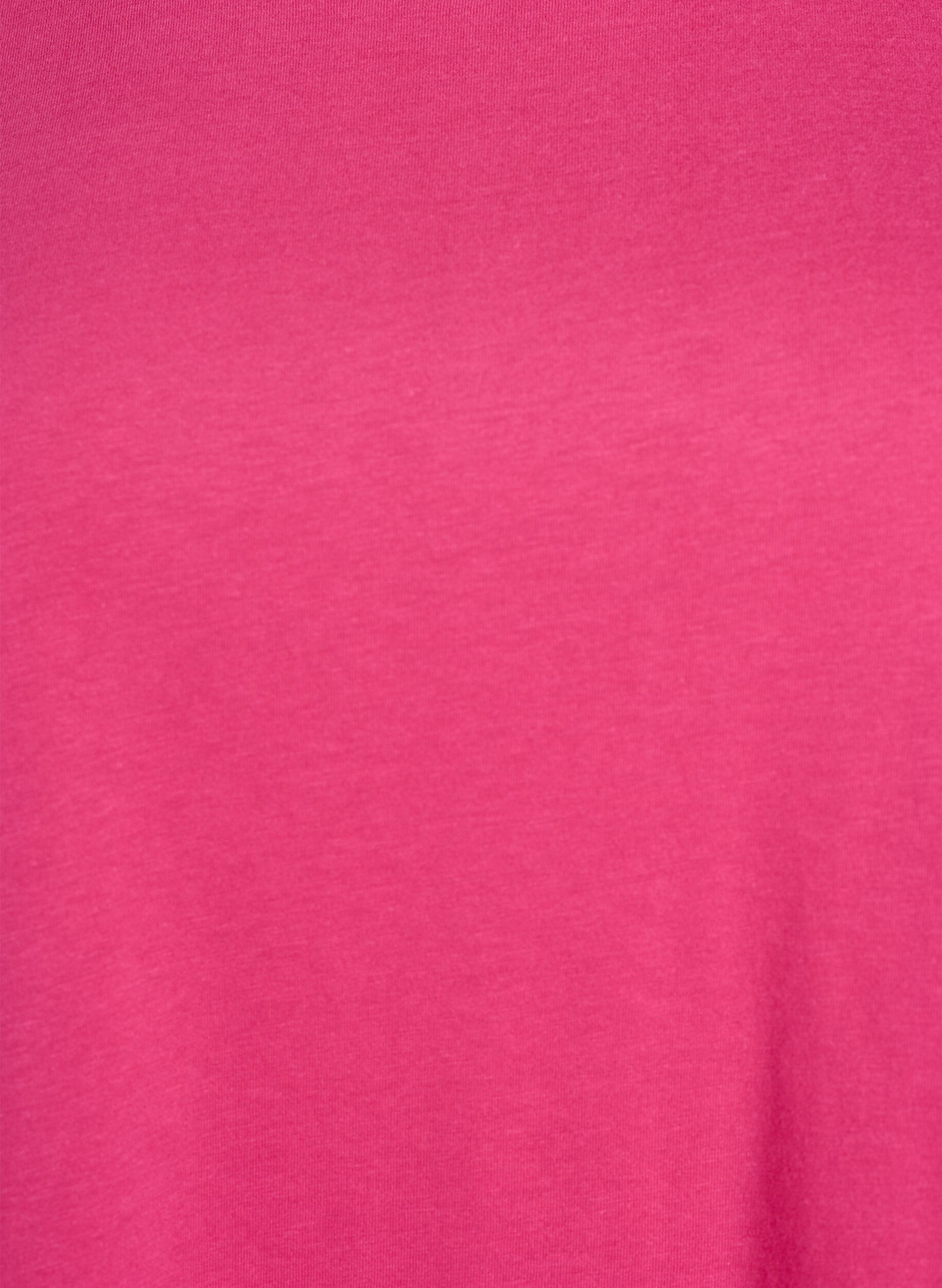 Zizzi T-shirt med tryck, Rosa, Packshot image number 2