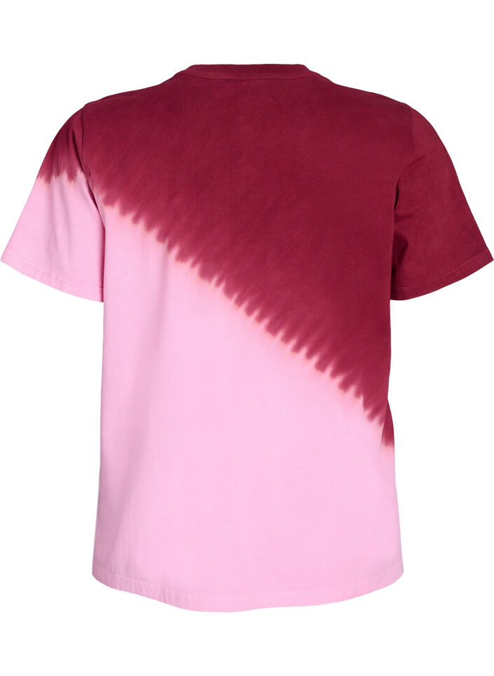 Dip-dye T-shirt i ekologisk bomull, Röd, Packshot image number 1