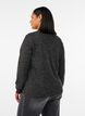 Blus i jersey med v-ringning och l&aring;nga &auml;rmar, Svart, Model image number 2