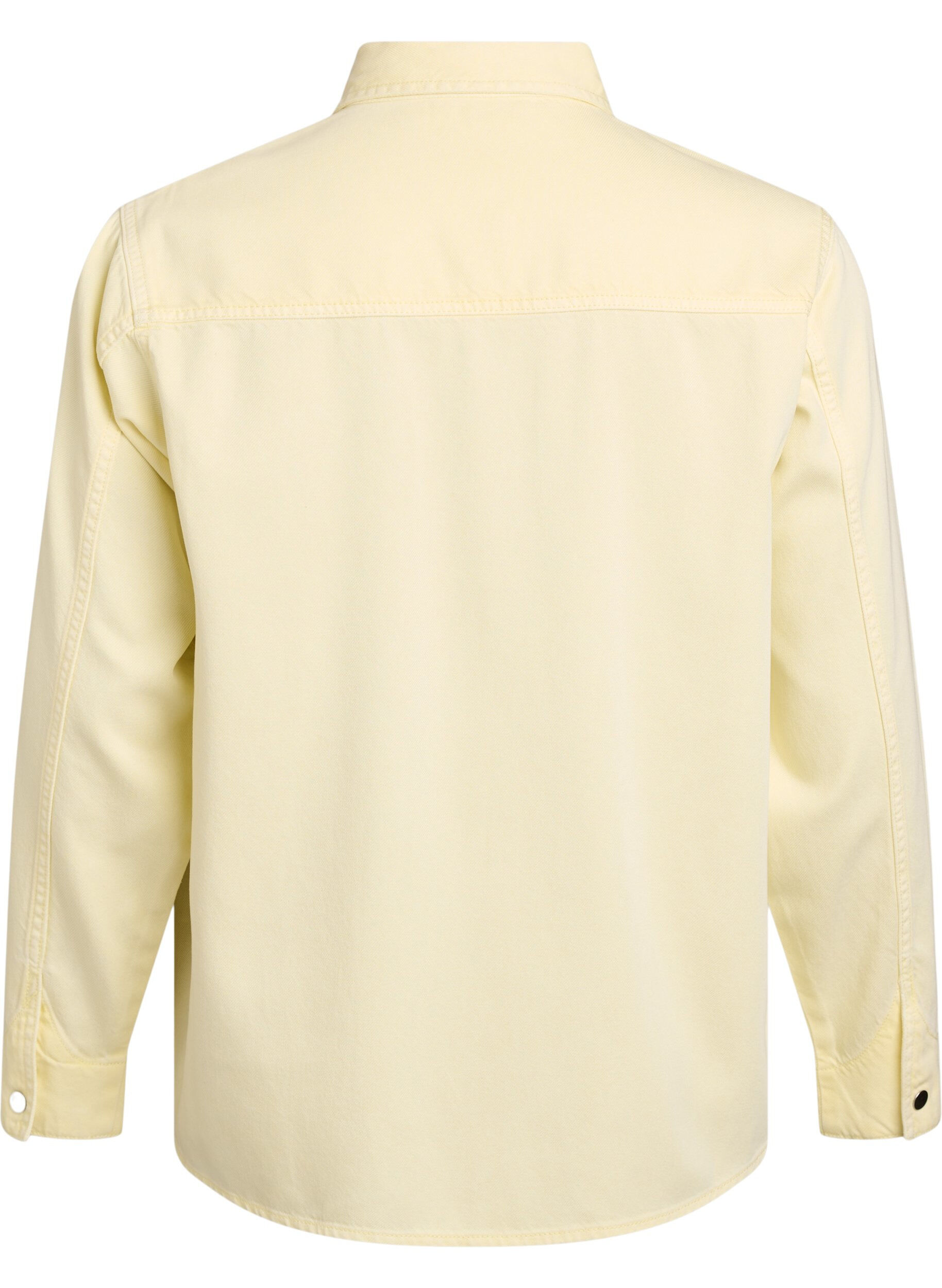 Zizzi Jeansskjorta med br&ouml;stfickor, Gul, Packshot image number 1