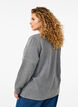 Sweatshirt med kontrastsömmar, Medium Grey Mél, Model image number 1
