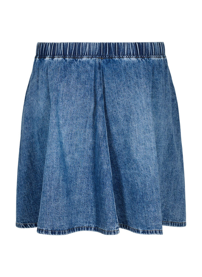 Kort jeanskjol, Bl&aring;, Packshot image number 1