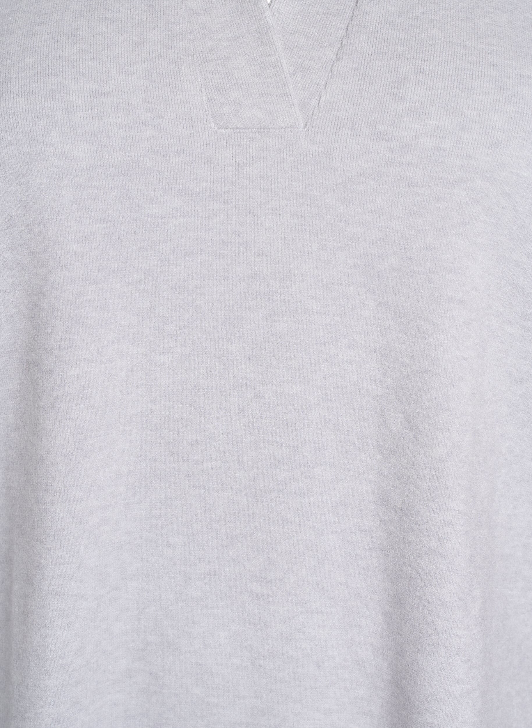 Zizzi Jerseyblus med krage och korta &auml;rmar, Gr&aring;, Packshot image number 2