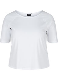 T-shirt i bomull med 2/4 ärmar, White