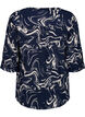Blus med tryck och 3/4-ärm, N. Blazer Swirl AOP, Packshot image number 1