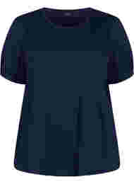 T-shirt i bomull med 2/4-ärmar, Navy Blazer