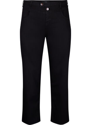 Regular fit Gemma jeans med hög midja, Black, Packshot image number 0