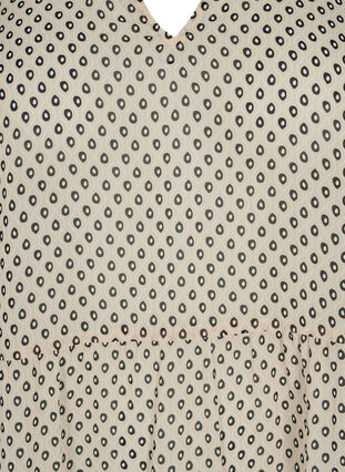 FLASH - Tryckt tunika med 3/4-ärmar, Off White Dot , Packshot image number 2