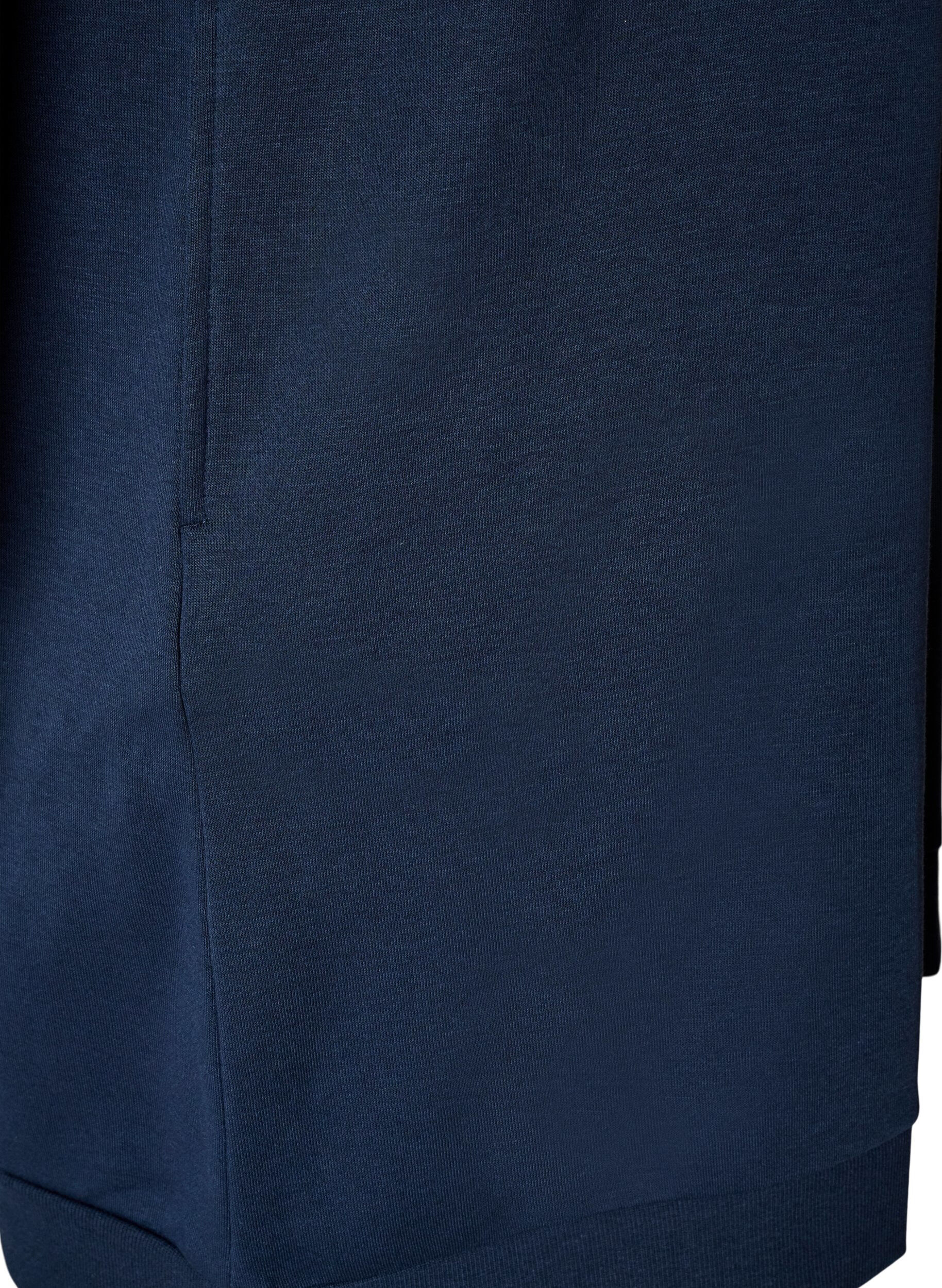 ZizziL&ouml;s sweatshirtkl&auml;nning med fickor, Bl&aring;, Packshot image number 3