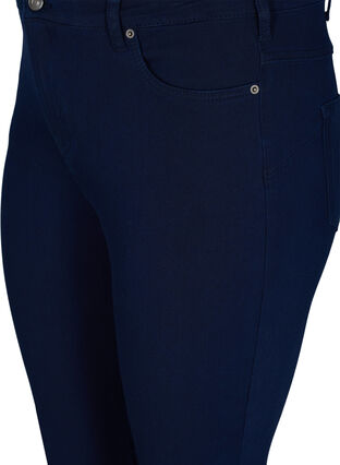 Amy jeans med hög midja och 4-way stretch, Dark blue, Packshot image number 2