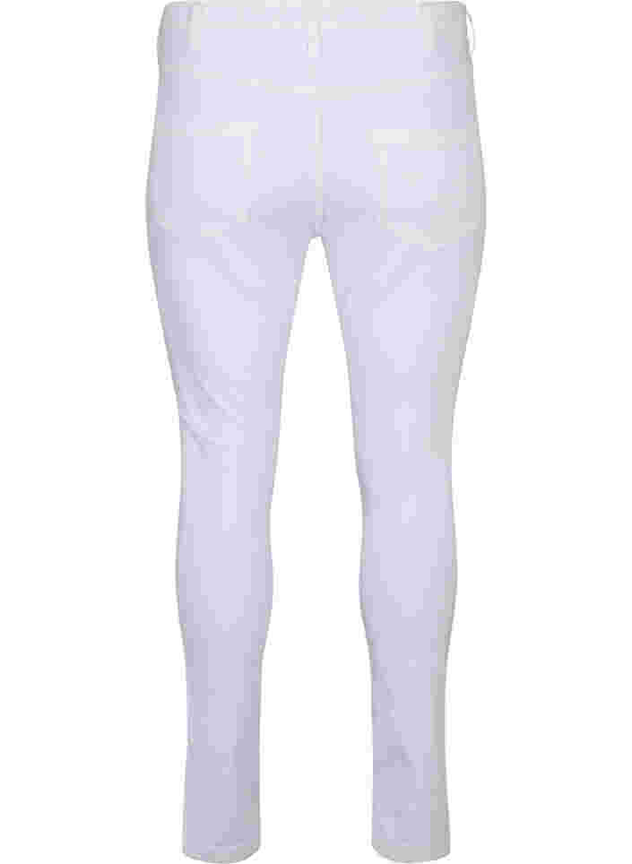 Super slim Amy jeans med hög midja, White, Packshot image number 1