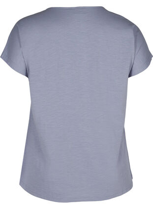 T-shirt i bomull med tryck längst upp, Silver Bullet FLOWER, Packshot image number 1