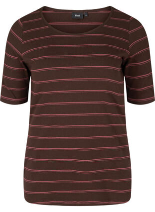 Randig och ribbad t-shirt i bomull, Mole Stripe, Packshot image number 0