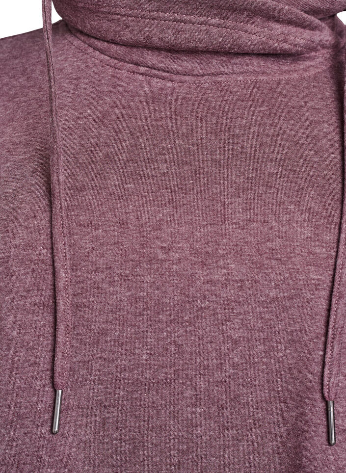 Kort sweatshirtkl&auml;nning med h&ouml;g krage och fickor, R&ouml;d, Packshot image number 2