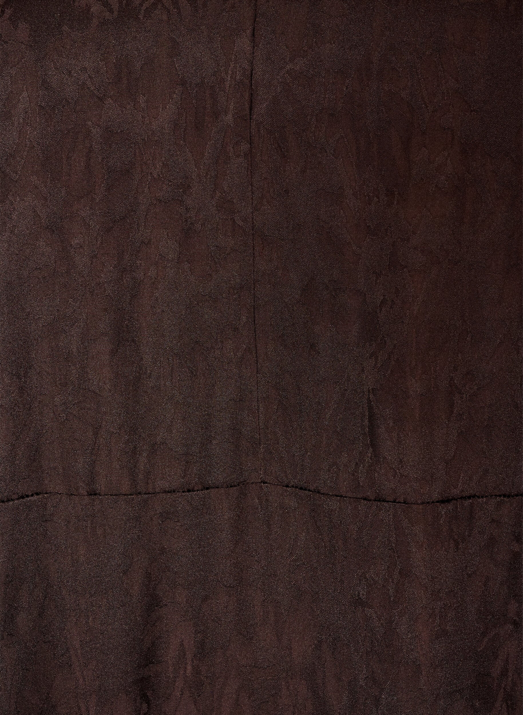 ZizziMidikl&auml;nning i jacquard med paisleym&ouml;nster och ving&auml;rmar, Brun, Packshot image number 2