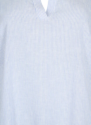 Klänning med v-ringning och krage, Blue Stripe, Packshot image number 2
