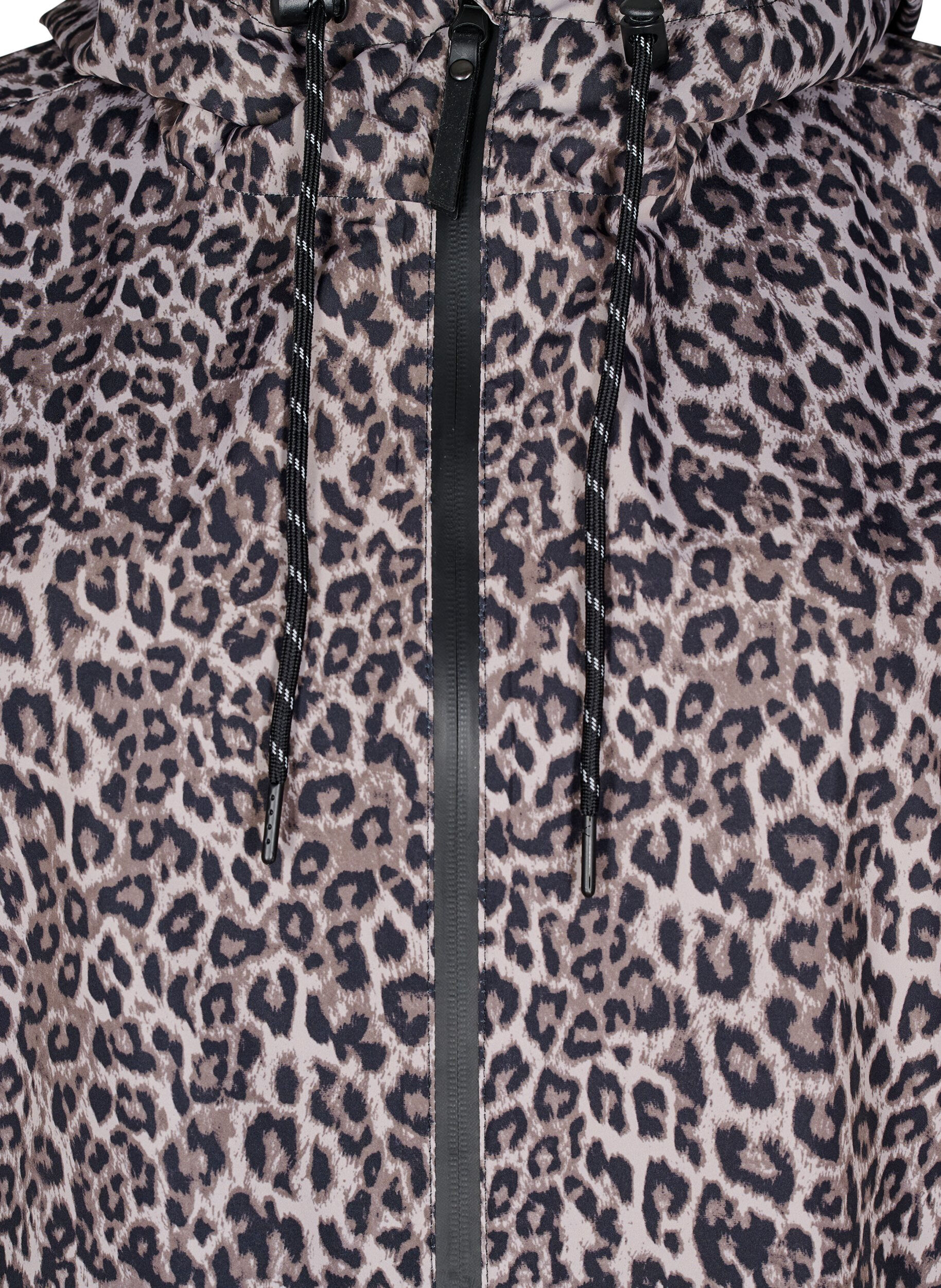 Zizzi Regnkappa med fickor och huva, Brun, Packshot image number 2