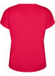 Tr&auml;nings t-shirt med v-ringning och l&ouml;s passform, Rosa, Packshot image number 1