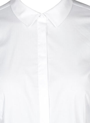 Långärmad skjorta i bomull, Bright White, Packshot image number 2