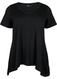 T-shirt i bomull med kort ärmar, Black SOLD