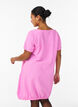 Kort&auml;rmad kl&auml;nning i bomull, Rosa, Model image number 2
