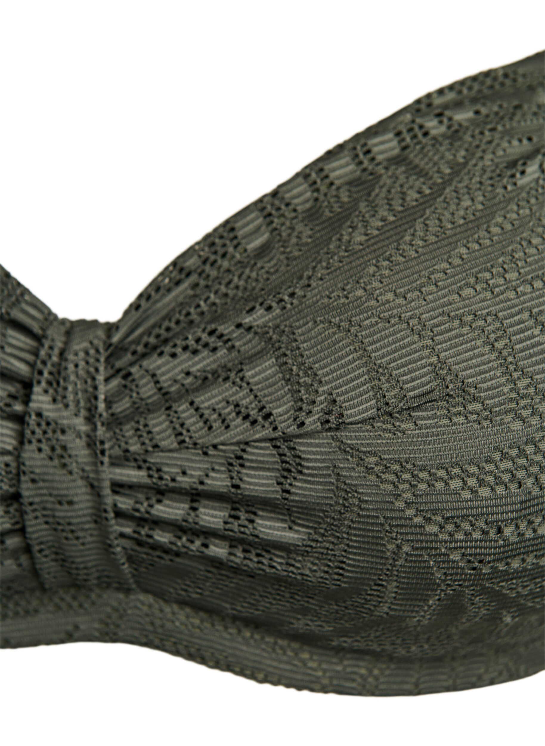 ZizziBikinitopp med texturerad mesh och urtagbara kuddar, Gr&ouml;n, Packshot image number 2