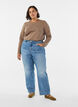 Baslinne i jersey med l&aring;nga &auml;rmar, Brun, Model image number 1
