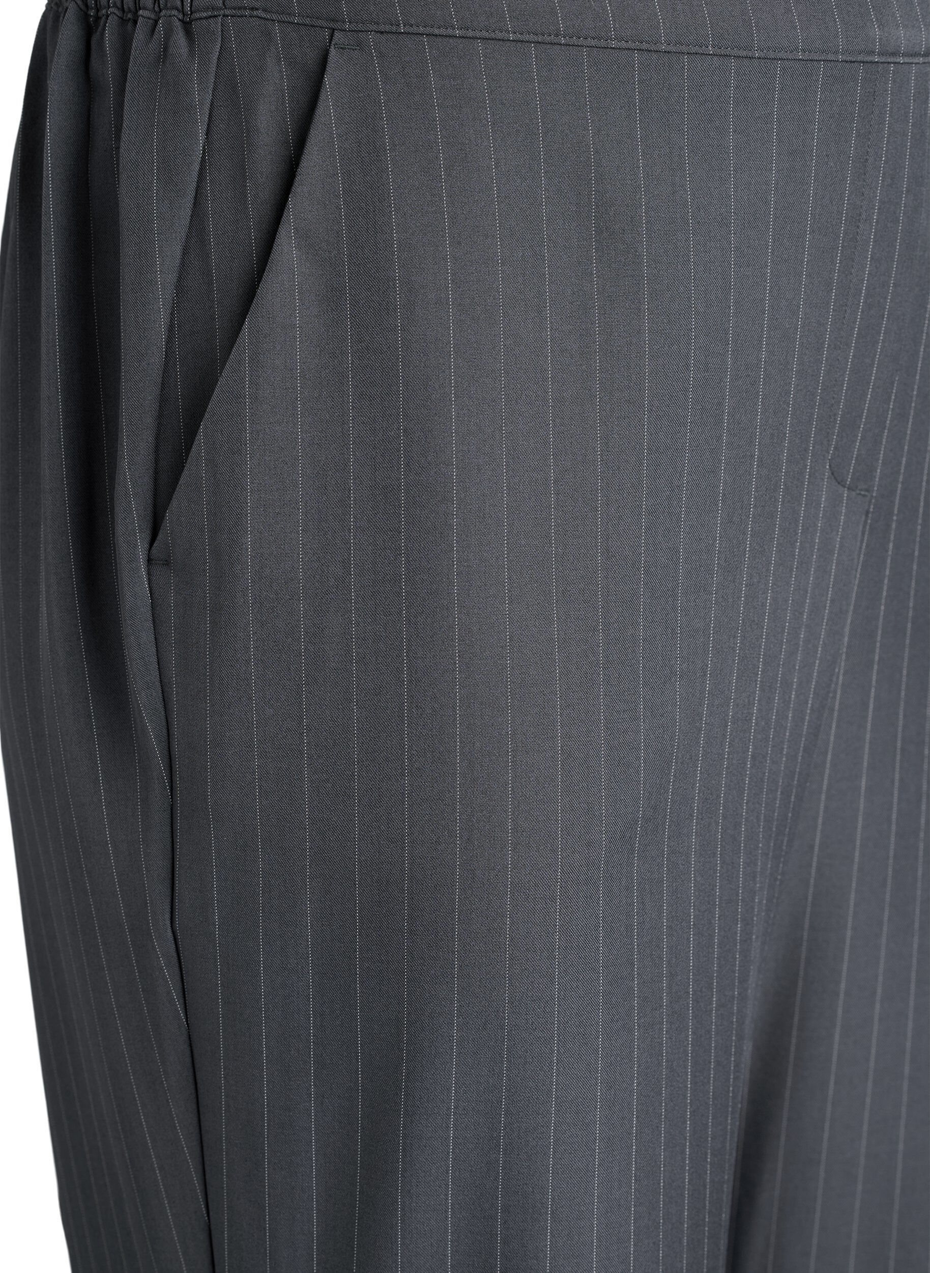 Zizzi FLASH - L&ouml;sa byxor med fickor, Gr&aring;, Packshot image number 2