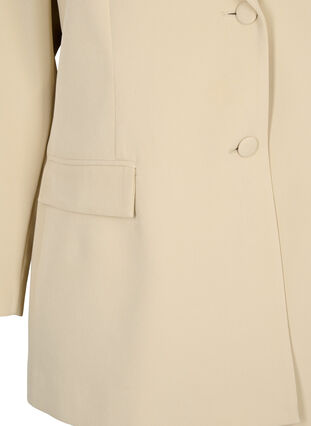 Klassisk blazer med knapp, Feather Gray, Packshot image number 2