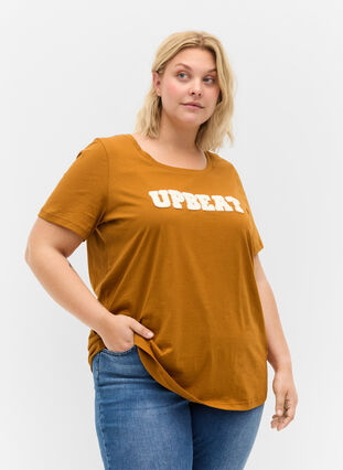 T-shirt med tryck i bomull, Cathay Spice UPBEAT, Model image number 0