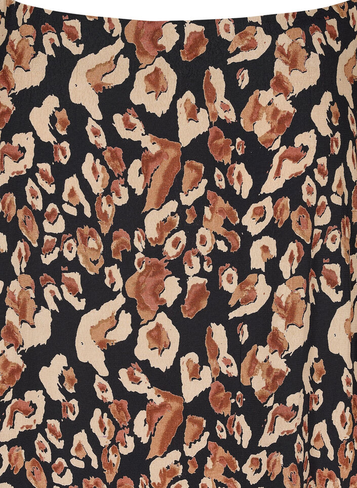 Midiklänning i viskos med tunna band, Leo AOP, Packshot image number 2