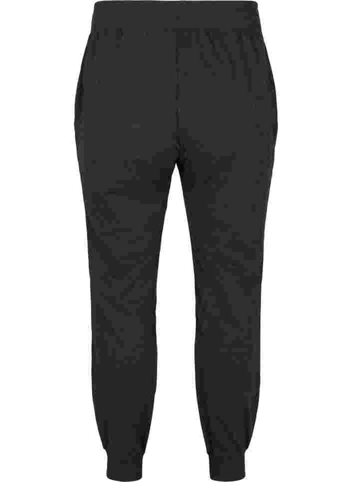 Lösa sweatpants med fickor, Black, Packshot image number 1