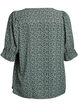 Skjortblus med halvl&aring;nga &auml;rmar, Gr&ouml;n, Packshot image number 1