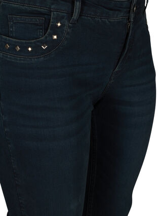 Slim fit Emily jeans med nitar, Dark blue, Packshot image number 2