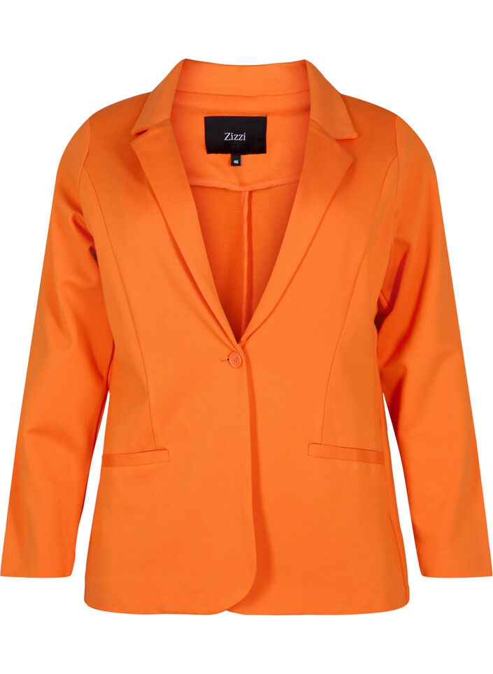 Enkel blazer med knapp, Mandarin Orange, Packshot image number 0