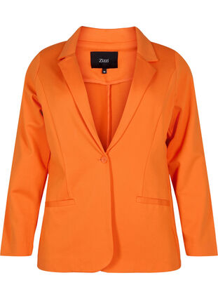 Enkel blazer med knapp, Mandarin Orange, Packshot image number 0